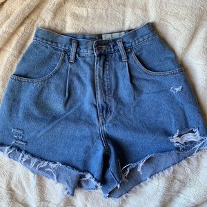 Vintage Super High Waisted Denim Jean Shorts